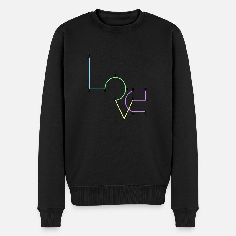 love - Pull Premium bio Homme - noir