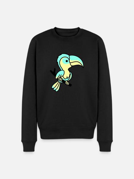 parrot - Men's Premium Organic Jumper - black