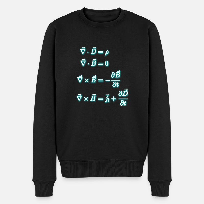 Gleichungen des Elektromagnetismus - Männer Premium Bio Pullover - Schwarz