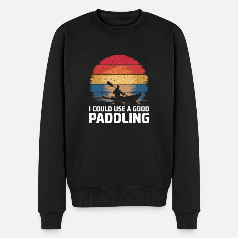 Humour kayak pour les aventuriers - Pull Premium bio Homme - noir