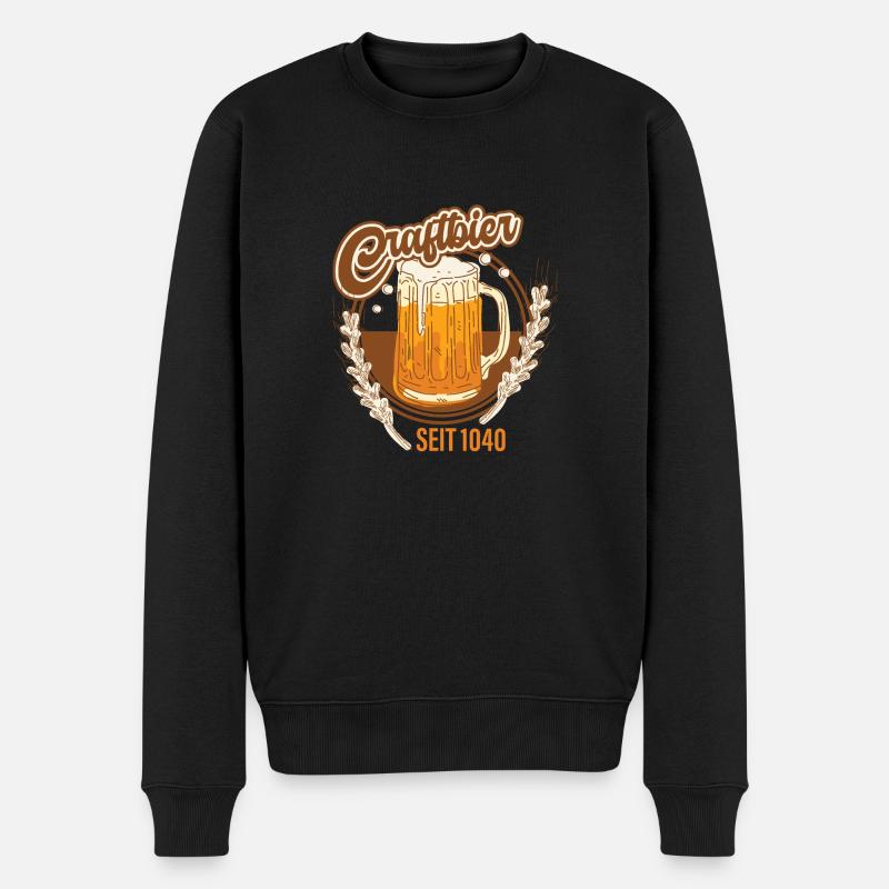 CRAFTBIER - Männer Premium Bio Pullover - Schwarz