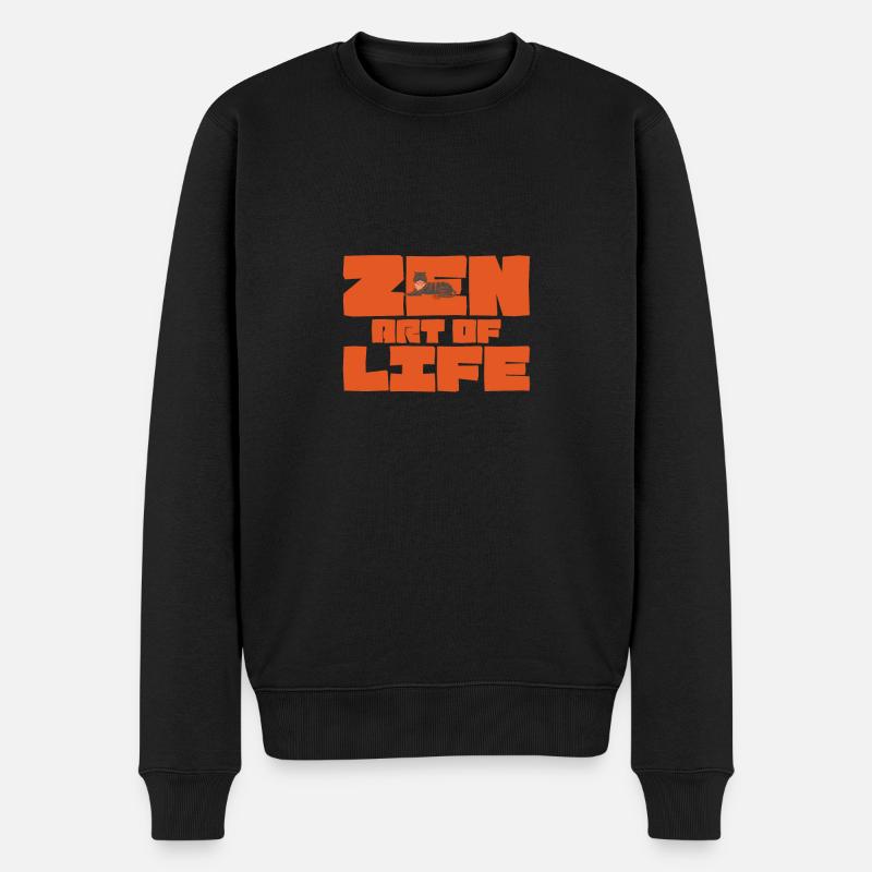 Zen art of life - Männer Premium Bio Pullover - Schwarz