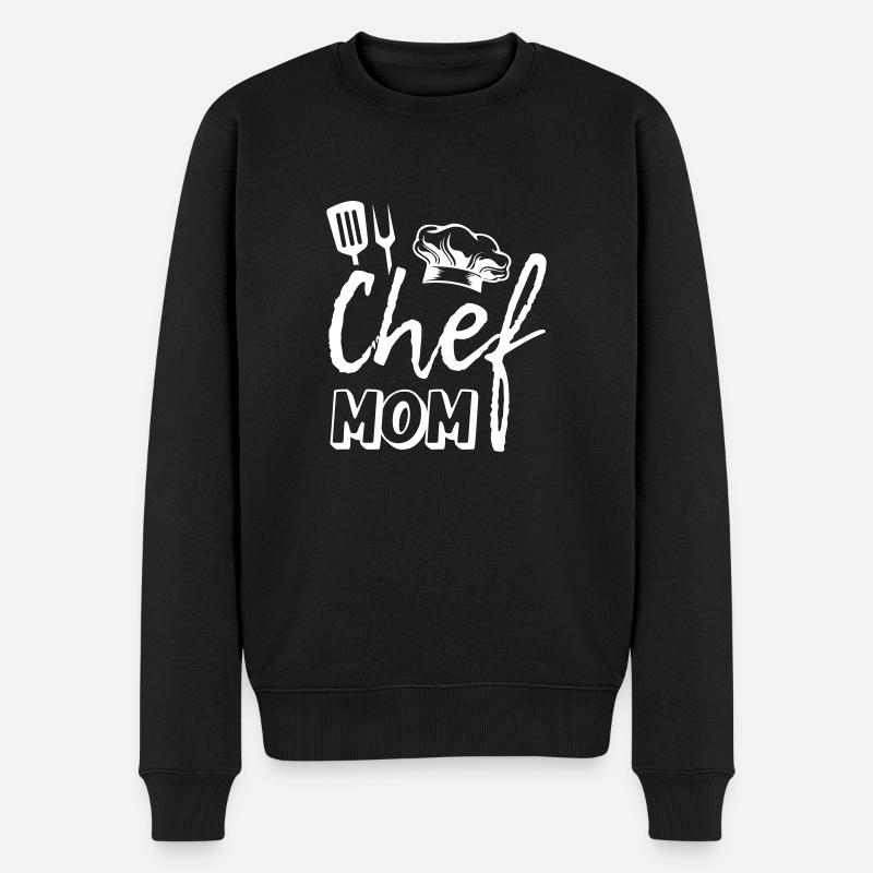 Chef Mom - Männer Premium Bio Pullover - Schwarz