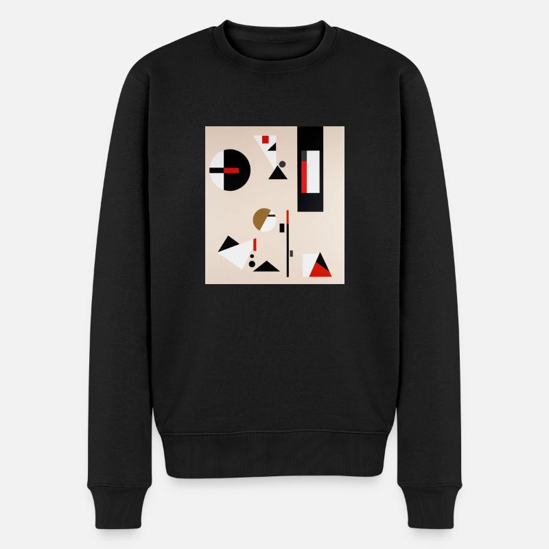 Composition géométrique abstraite - Pull Premium bio Homme - noir