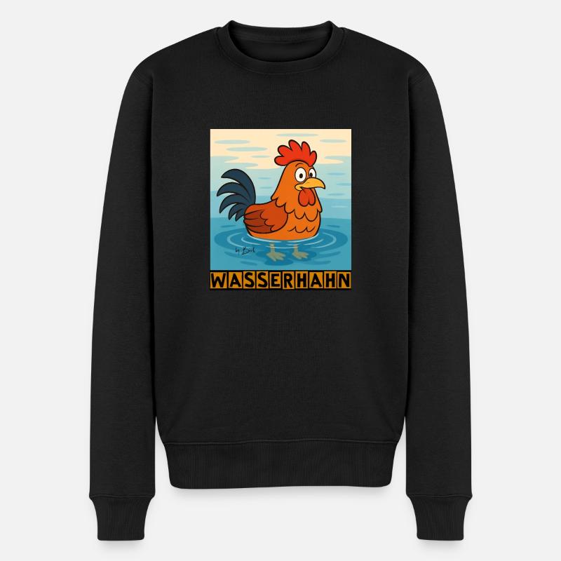 Wasserhahn by Rico Beck - Männer Premium Bio Pullover - Schwarz