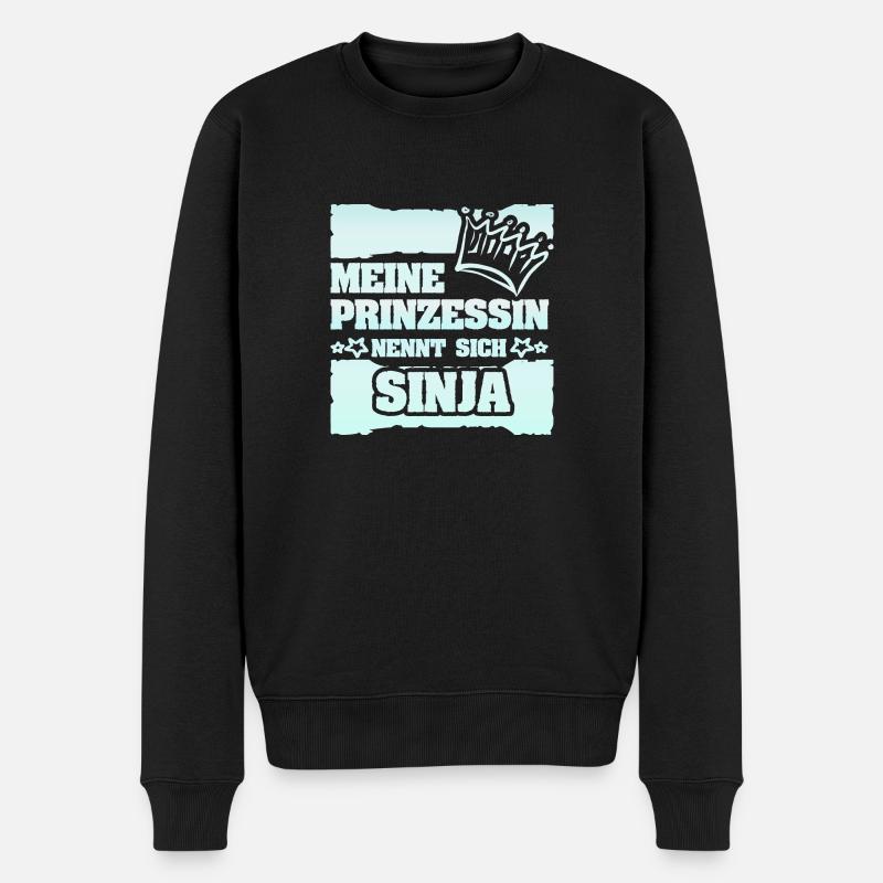 Geschenk für Sinja - Männer Premium Bio Pullover - Schwarz