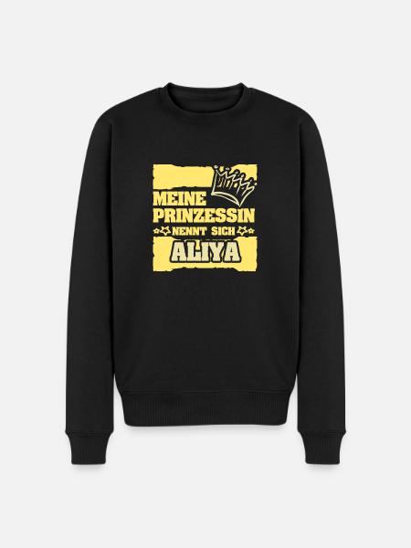 Gift for Aliya - Men's Premium Organic Jumper - black