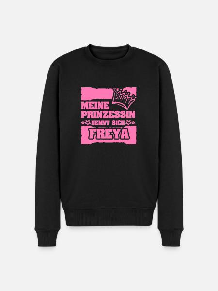 Freya als Mädchenname - Männer Premium Bio Pullover - Schwarz