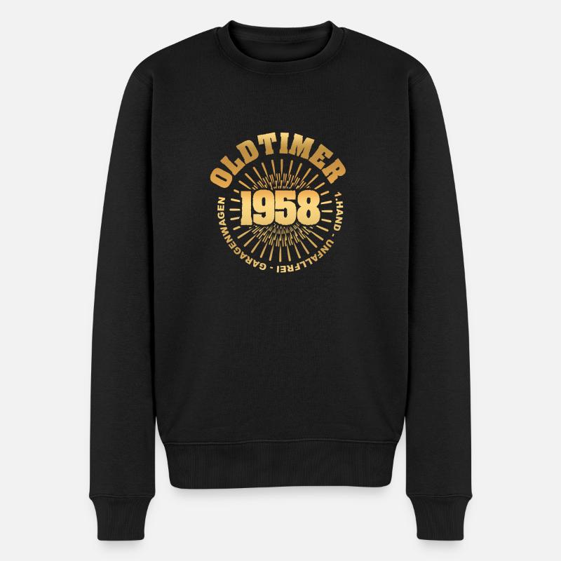 Oldtimer 1958 - Männer Premium Bio Pullover - Schwarz