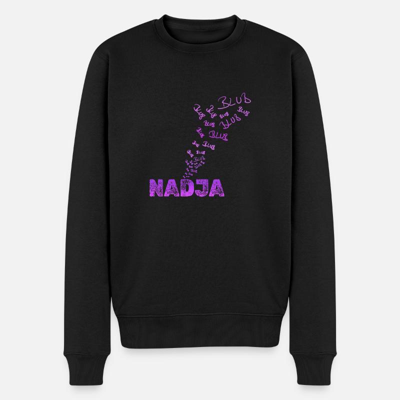 Nadja - Männer Premium Bio Pullover - Schwarz
