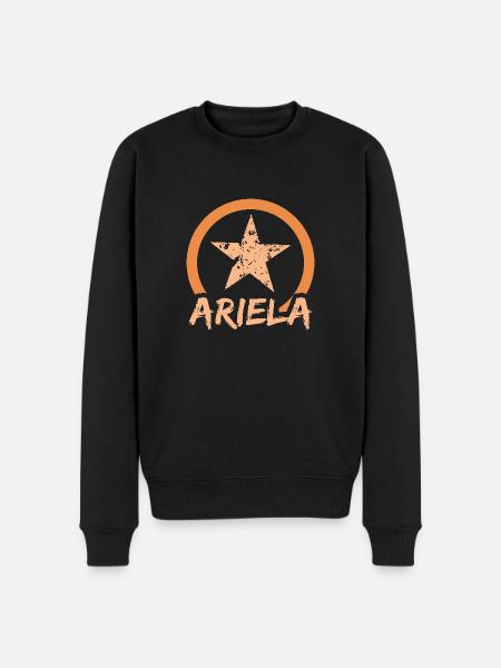 First name Ariela - Men's Premium Organic Jumper - black