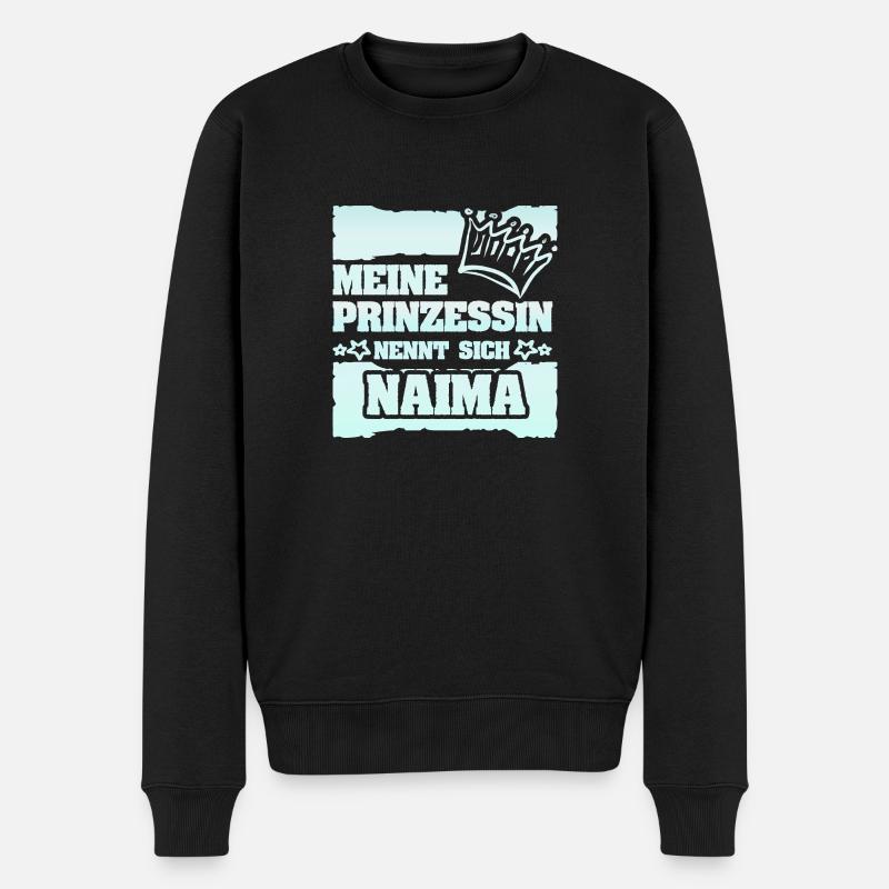 Maedchenname Naima - Männer Premium Bio Pullover - Schwarz