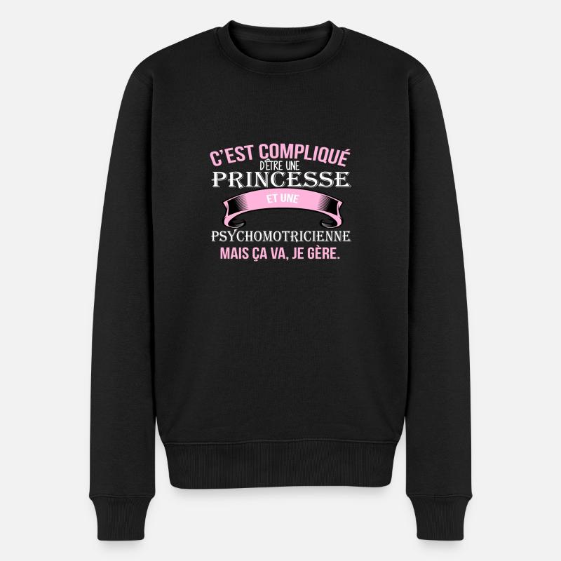 Psychomotricienne - Pull Premium bio Homme - noir