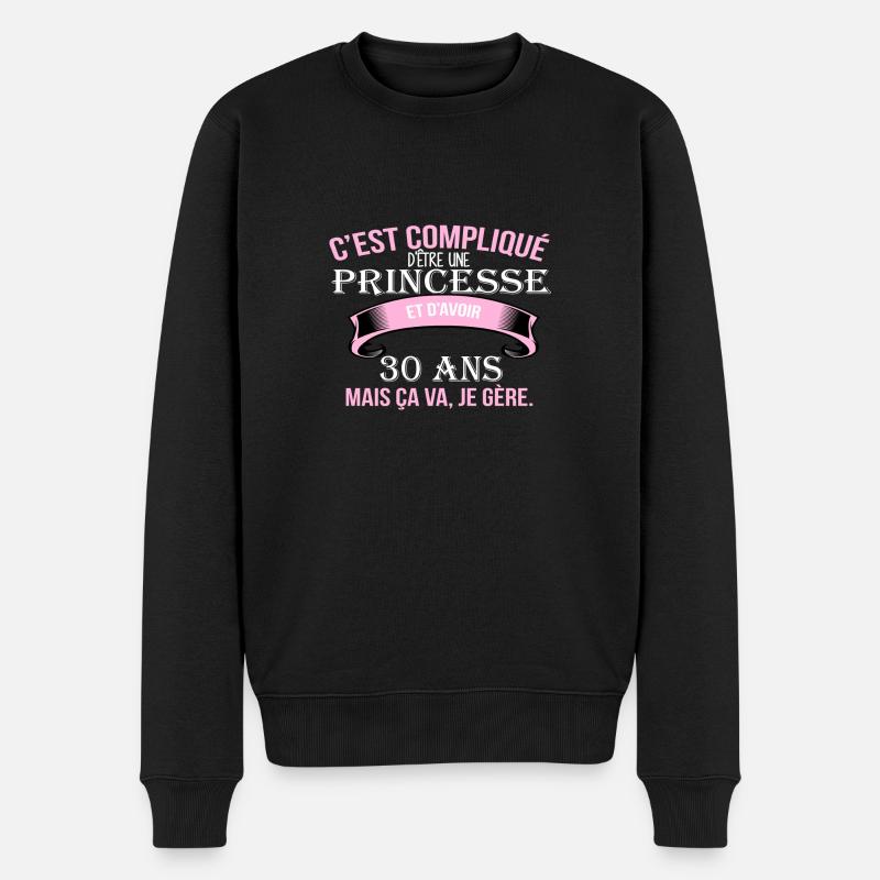 30 Jahre - Männer Premium Bio Pullover - Schwarz