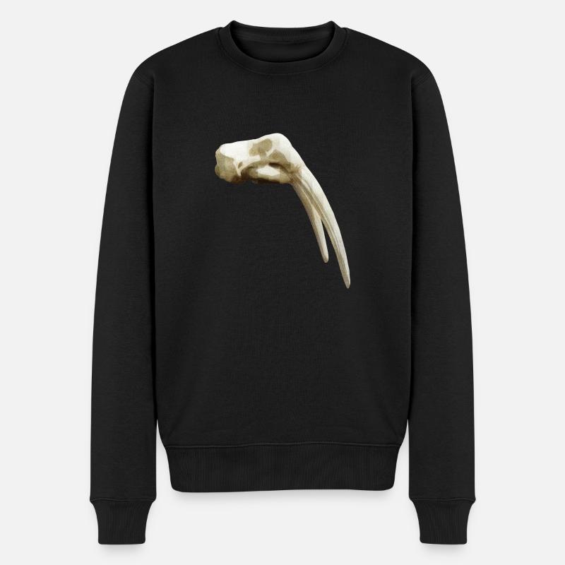 Schädel eines Walross - Männer Premium Bio Pullover - Schwarz