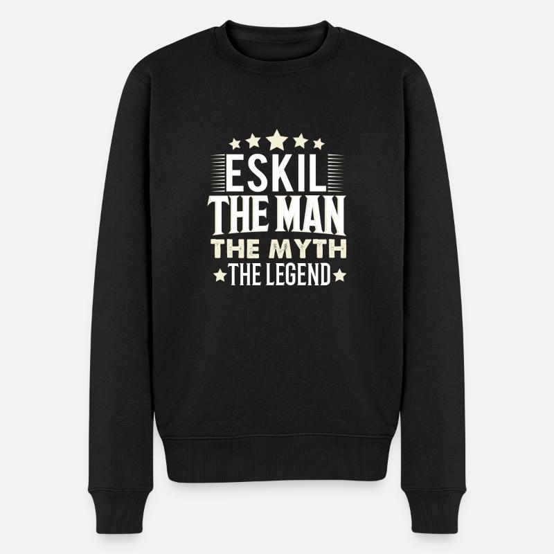 Eskil - Männer Premium Bio Pullover - Schwarz