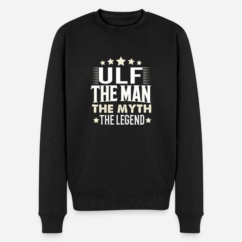 Ulf - Männer Premium Bio Pullover - Schwarz