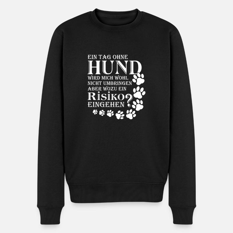 Hund Labrador Agility Tierschutz - Männer Premium Bio Pullover - Schwarz