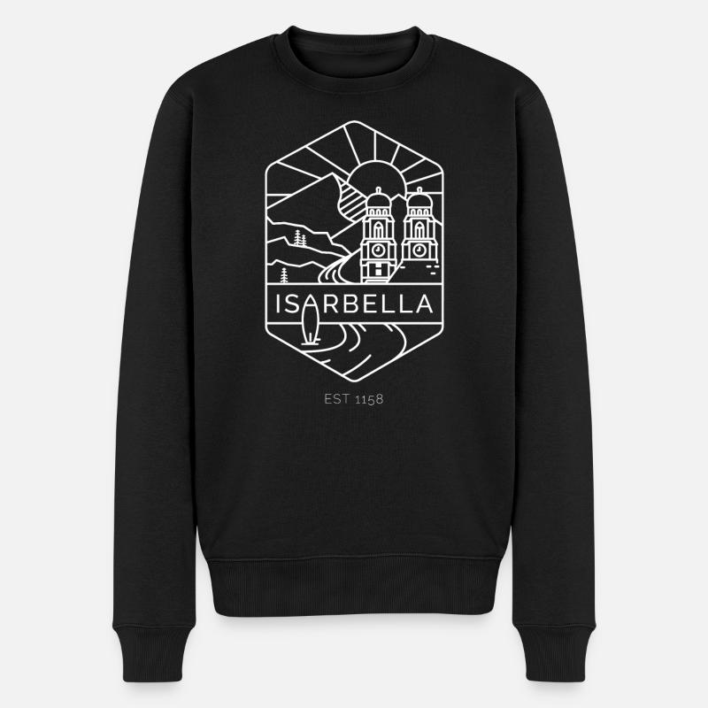 ISARBELLA - Männer Premium Bio Pullover - Schwarz