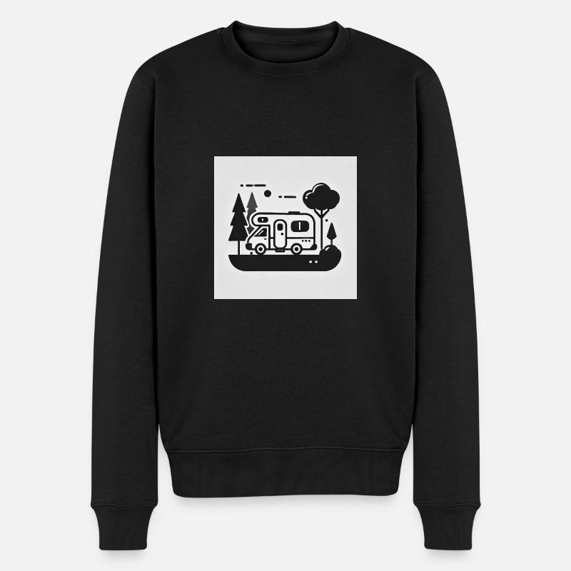 Camping – l’aventure en plein air ! - Pull Premium bio Homme - noir