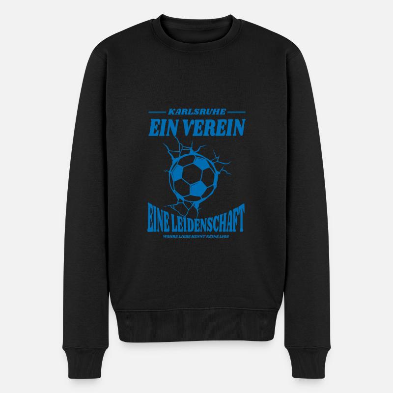 Karlsruhe Fußball Spruch Geschenk - Männer Premium Bio Pullover - Schwarz