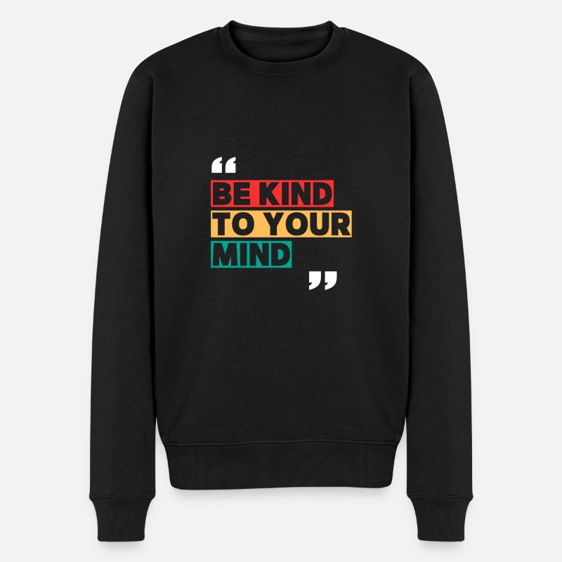 Be kind - Männer Premium Bio Pullover - Schwarz