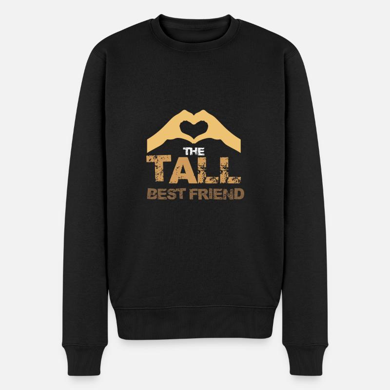 großer bester freund - Männer Premium Bio Pullover - Schwarz