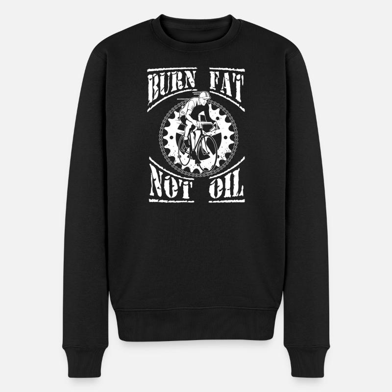 Brûler les graisses, pas d'huile. - Pull Premium bio Homme - noir