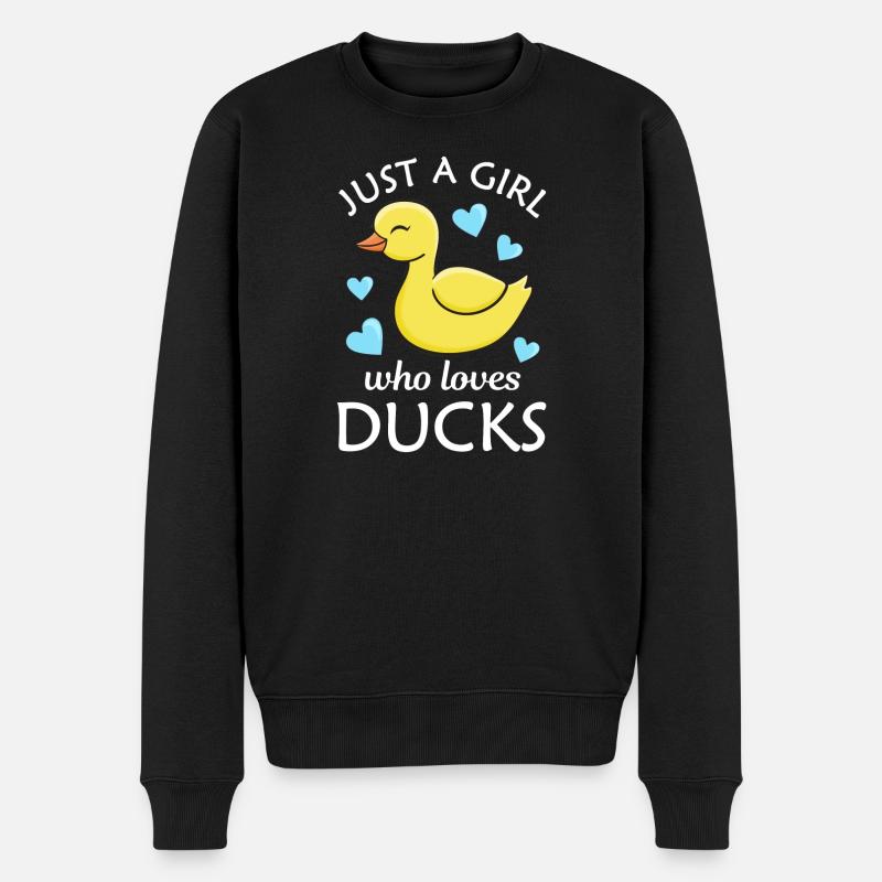 Ente Enten - Männer Premium Bio Pullover - Schwarz