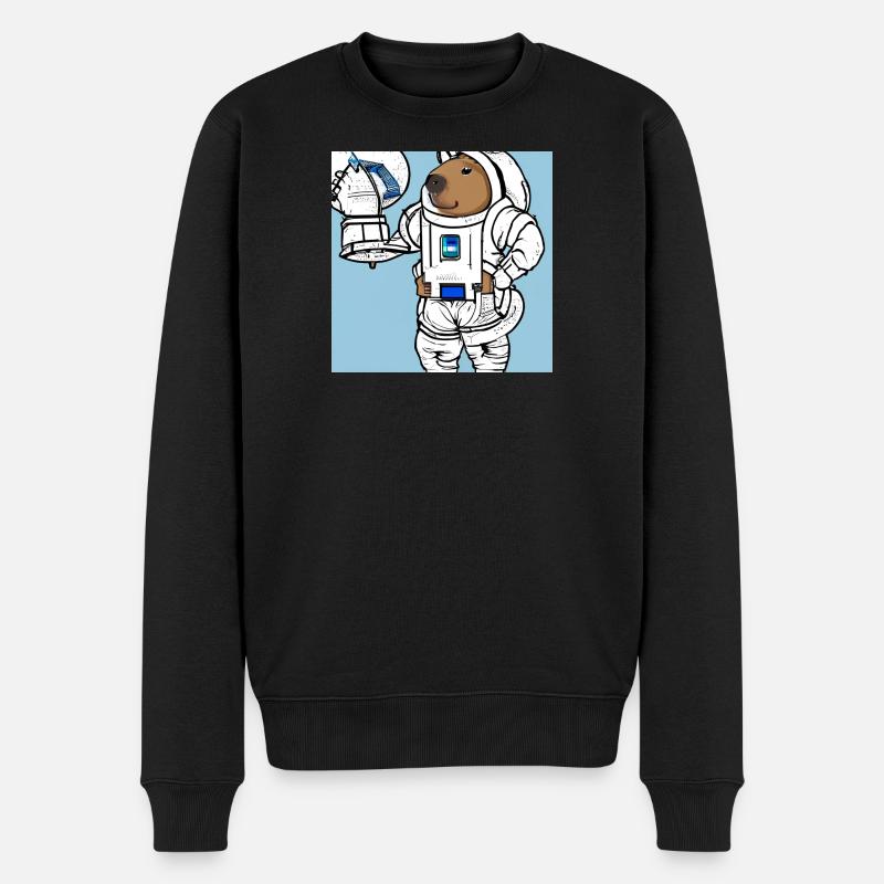 Astronaute de Capybara - Pull Premium bio Homme - noir