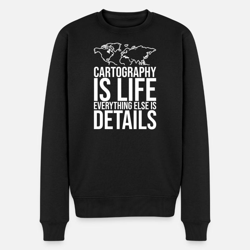 Conception cartographique - Pull Premium bio Homme - noir