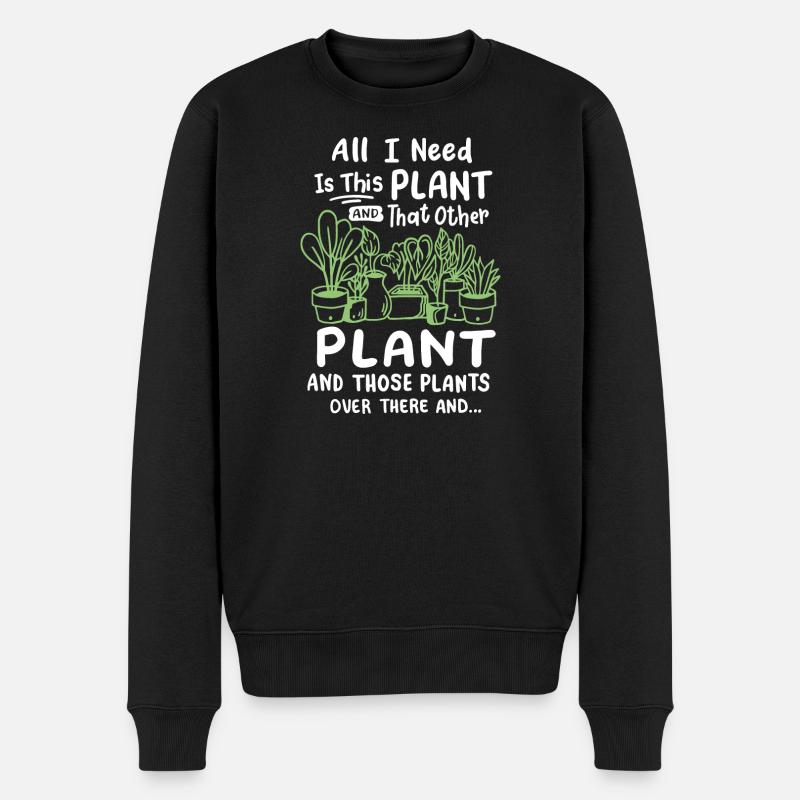 Gartenarbeit Pflanze Gärtner - Männer Premium Bio Pullover - Schwarz