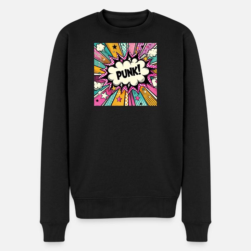 Punk 3 - Männer Premium Bio Pullover - Schwarz