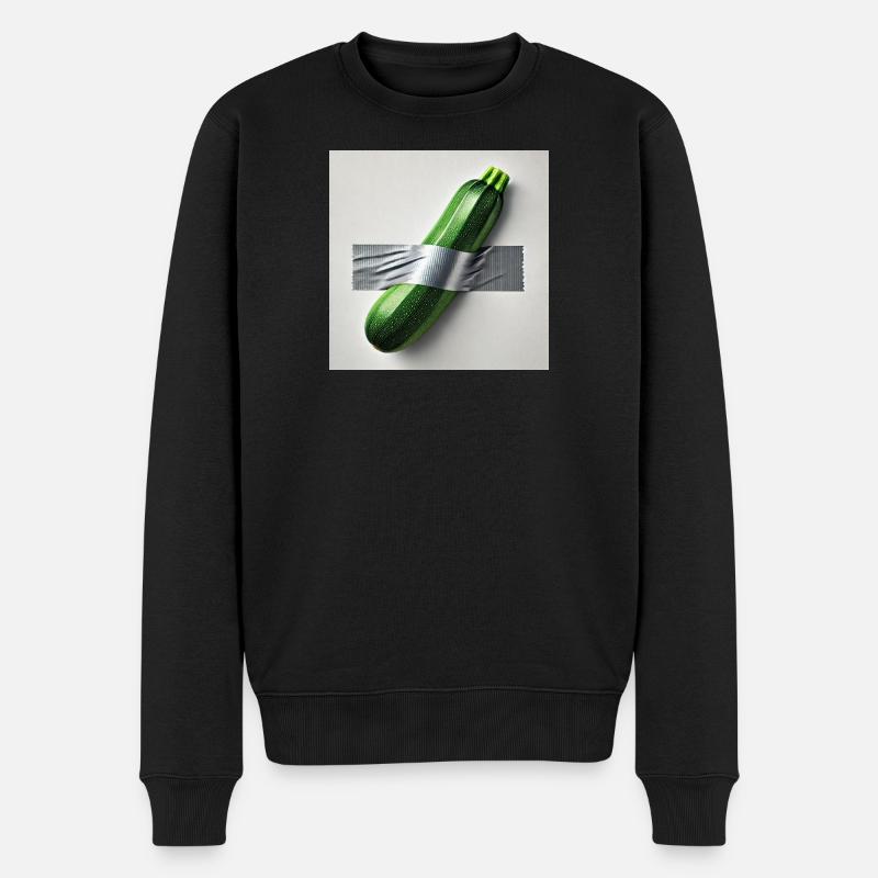 Courgettes encadrées par un ruban - Pull Premium bio Homme - noir