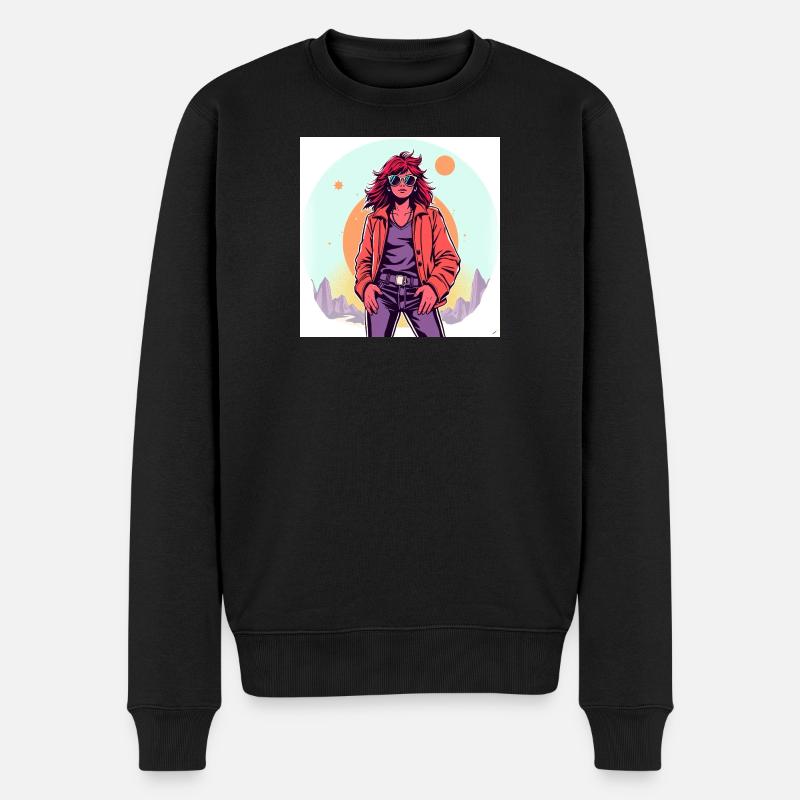90‘s Style - Männer Premium Bio Pullover - Schwarz