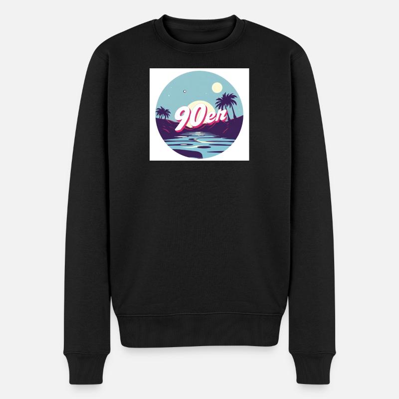 90‘s Summer - Männer Premium Bio Pullover - Schwarz