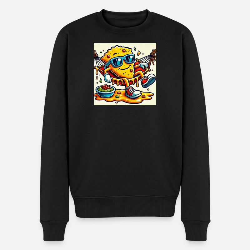 Nacho Every Day – Chill Snack Vibes - Männer Premium Bio Pullover - Schwarz