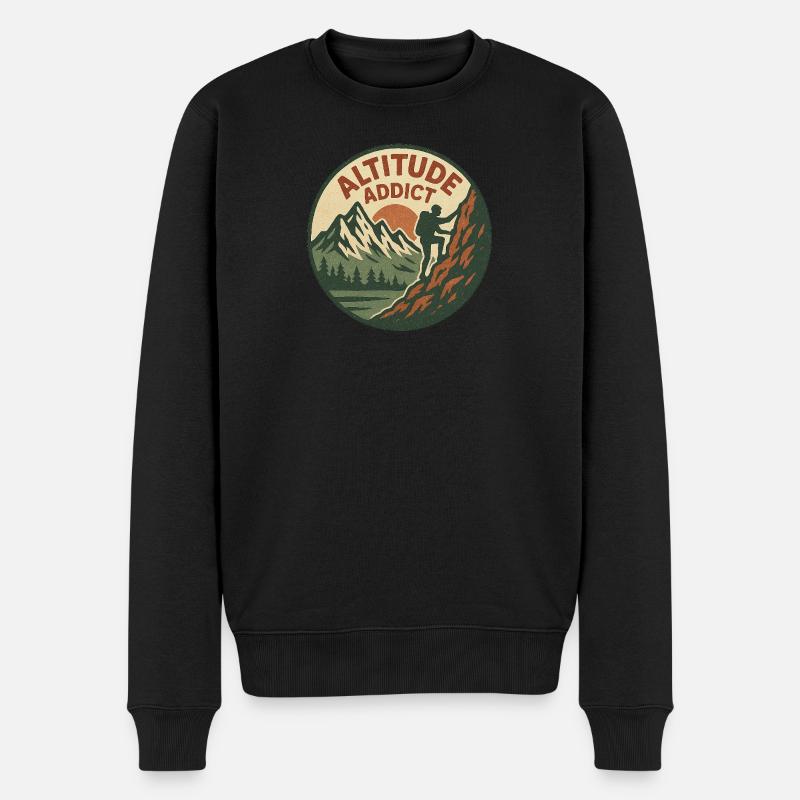 Accro de l’altitude - Pull Premium bio Homme - noir