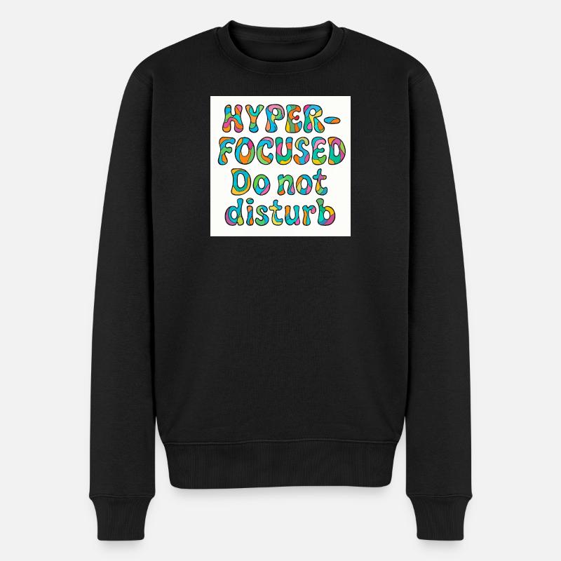 Conception hyper concentrée et sans déranger - Pull Premium bio Homme - noir