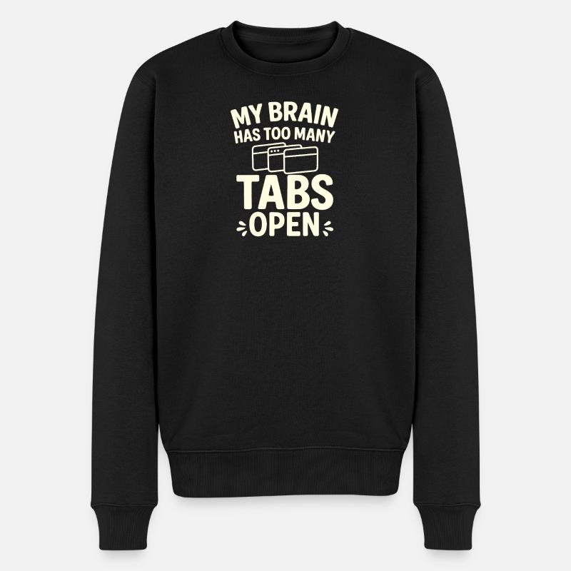 Tab-Overload - Männer Premium Bio Pullover - Schwarz