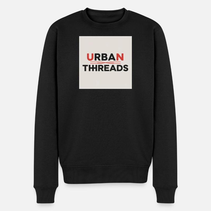 Urban Threads Logo Druck - Männer Premium Bio Pullover - Schwarz
