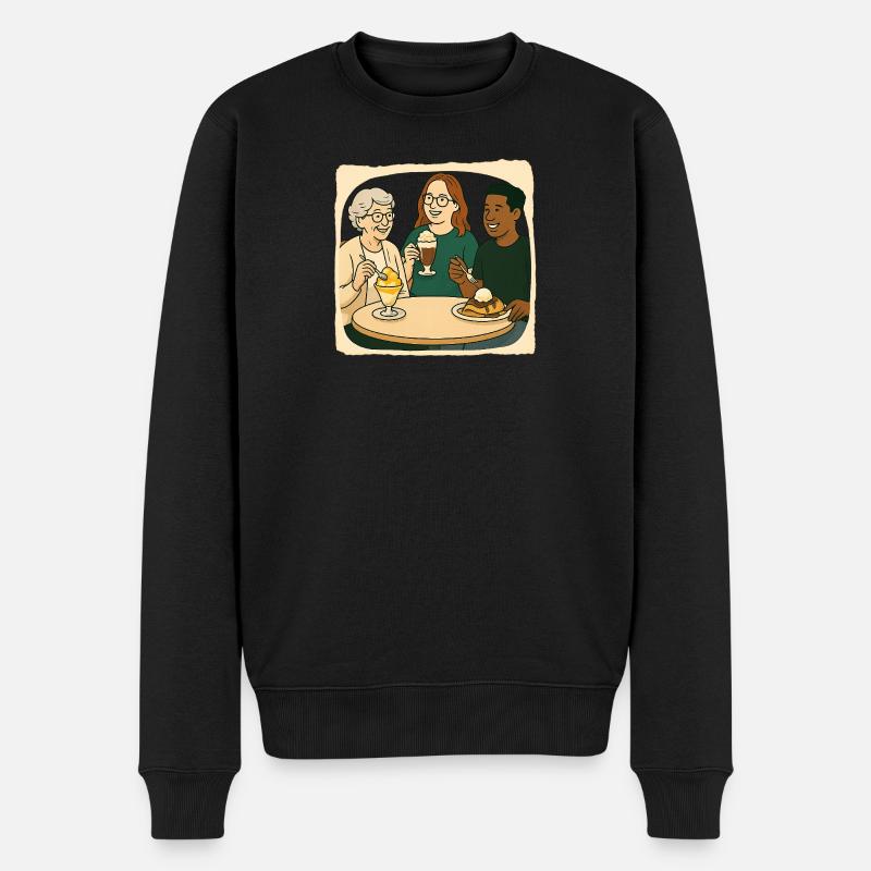 Oma Karin  - Männer Premium Bio Pullover - Schwarz