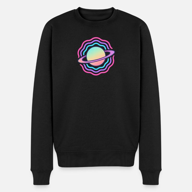 Cosmic Planet Sphère Galactique Stylisée - Pull Premium bio Homme - noir
