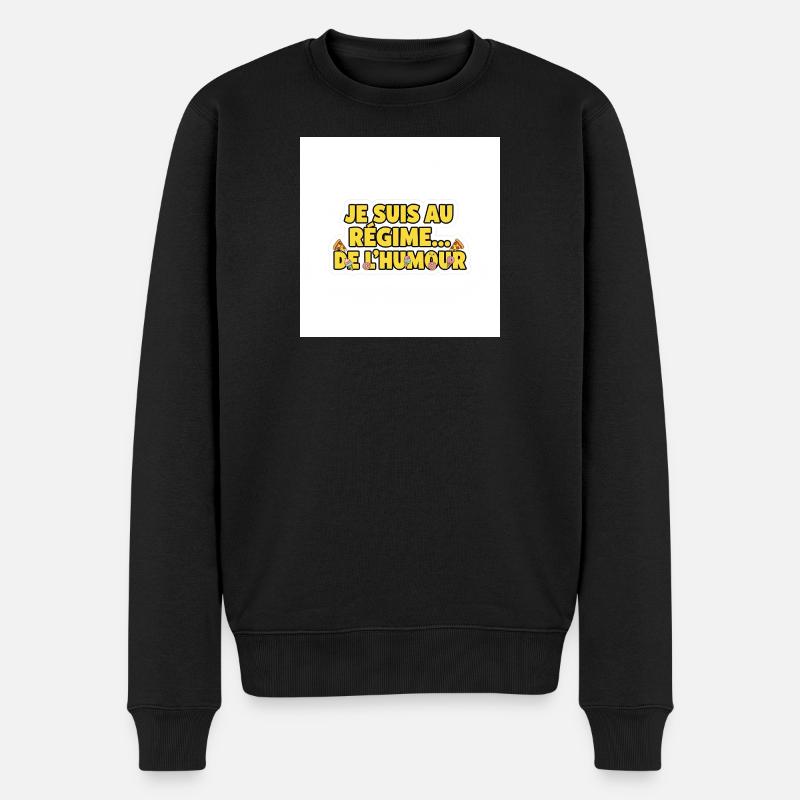 Je suis au régime de l'humour - Pull Premium bio Homme - noir