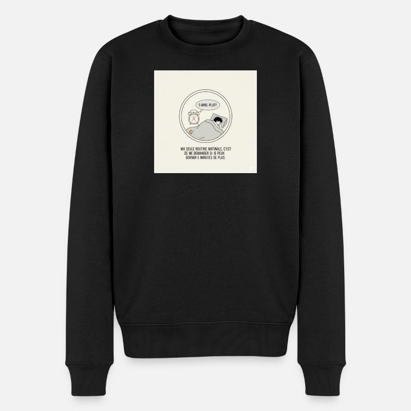 5 Minutes de Plus au Réveil - Pull Premium bio Homme - noir