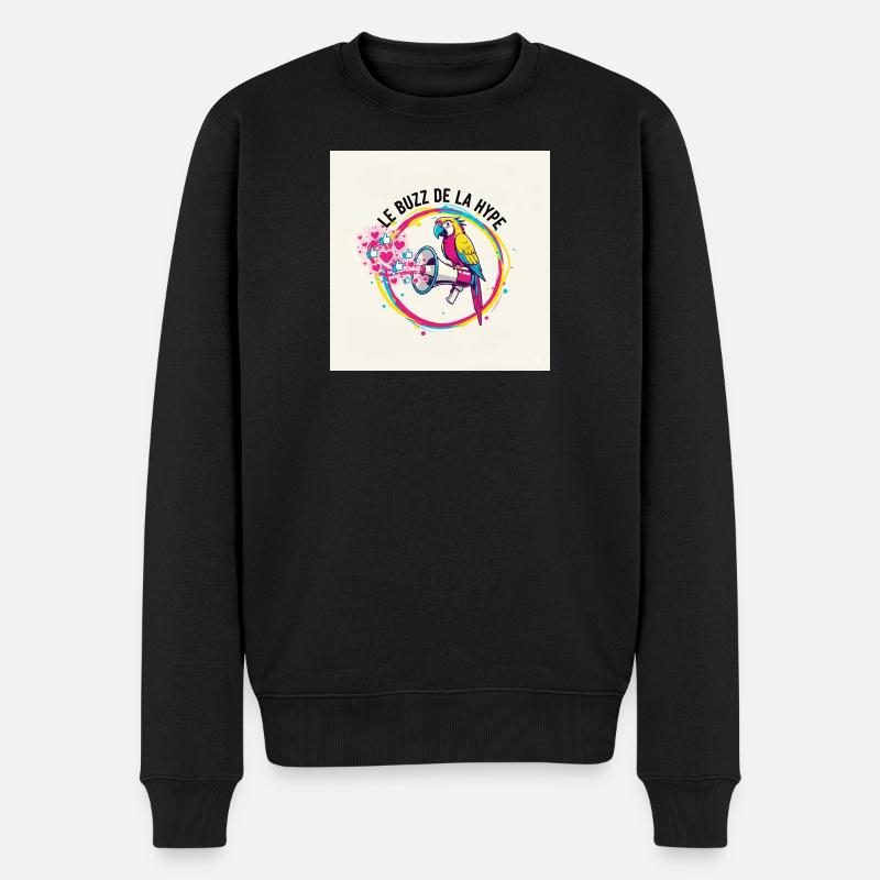 Papagei Summen - Männer Premium Bio Pullover - Schwarz