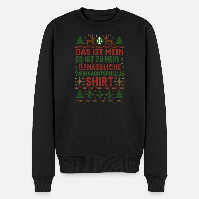 Ugly Christmas Weihnachten - Männer Premium Bio Pullover - Schwarz