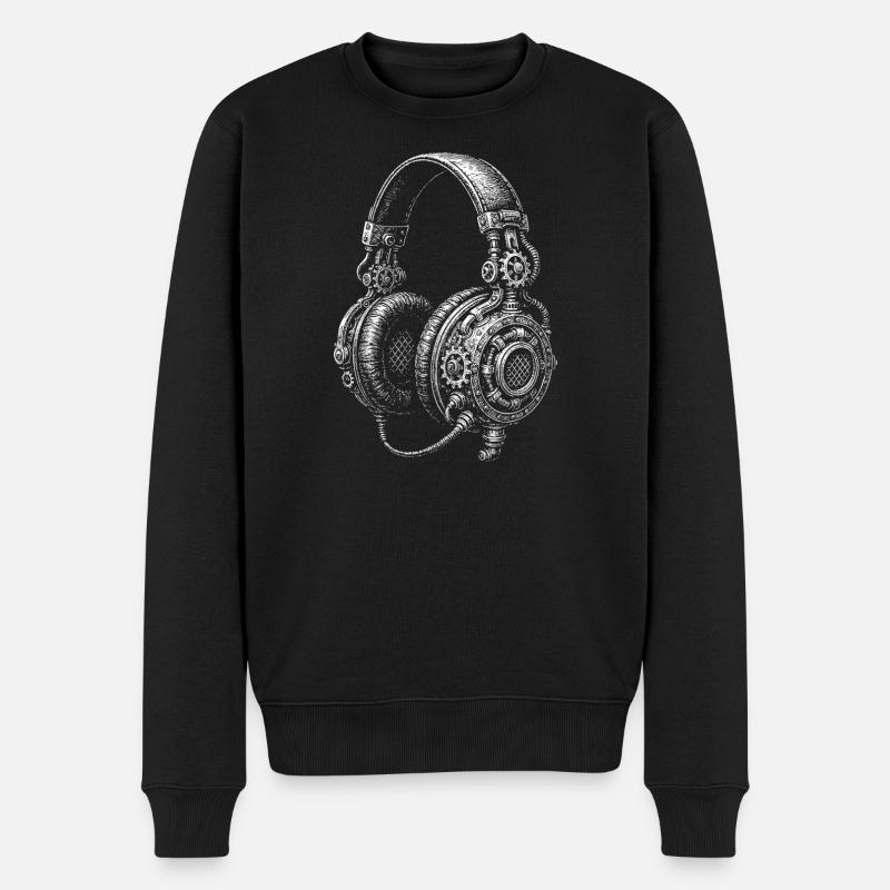 Casque Steampunk Croquis - Pull Premium bio Homme - noir