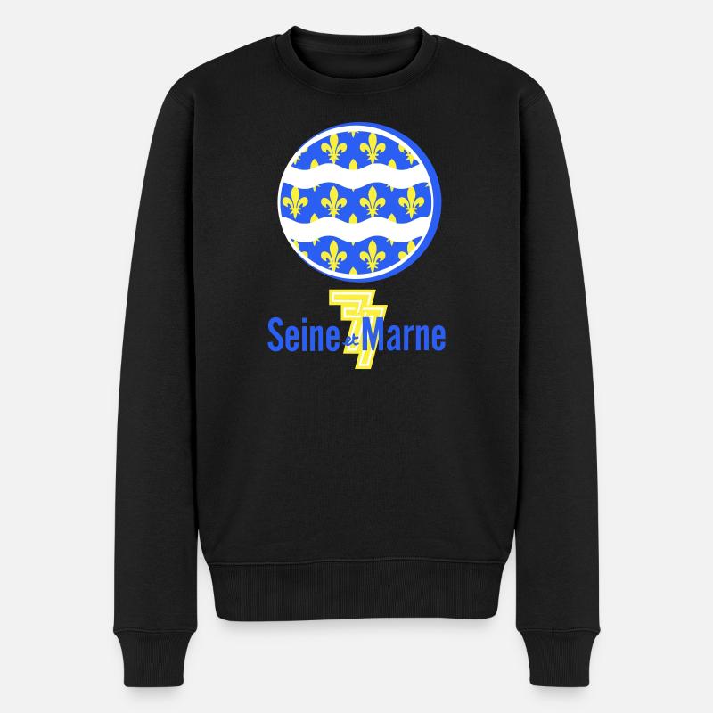 Logo seine et marne 77 - Pull Premium bio Homme - noir