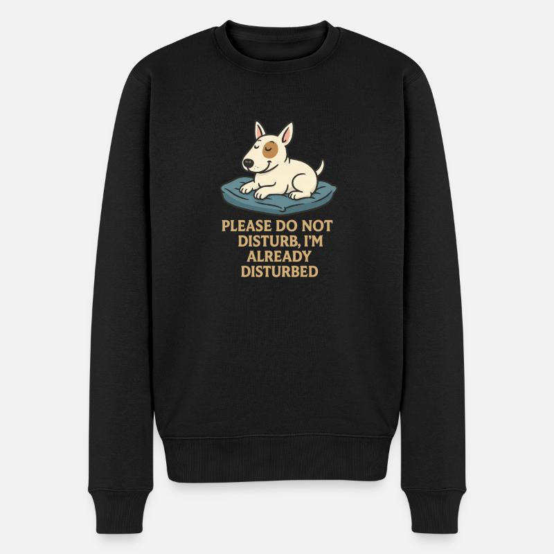 Bitte nicht stören, Dog Nap Tee - Männer Premium Bio Pullover - Schwarz